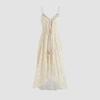 Bohemian Vintage Marble Spaghetti Strap Beach Dress
