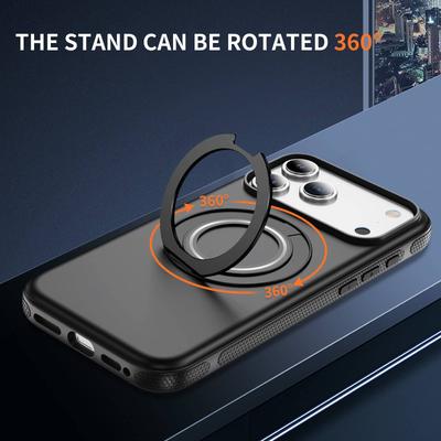 Compatible with Magnetic for iPhone 17/Air/16/15/14/13/12 Pro Max 11 Case, with 360° Rotatable Kickstand Drop Protective Bumper