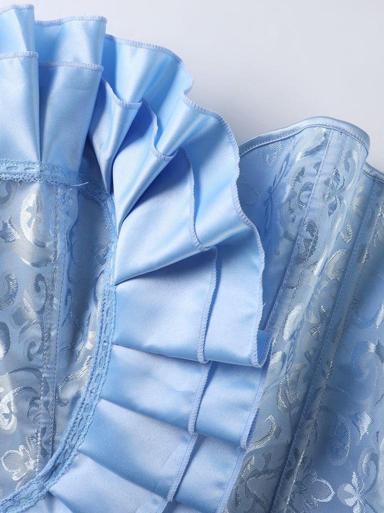 Corsetto in Raso con Bordino in Pizzo Stile Corte: Guaina modellante con supporto lombare e controllo addominale