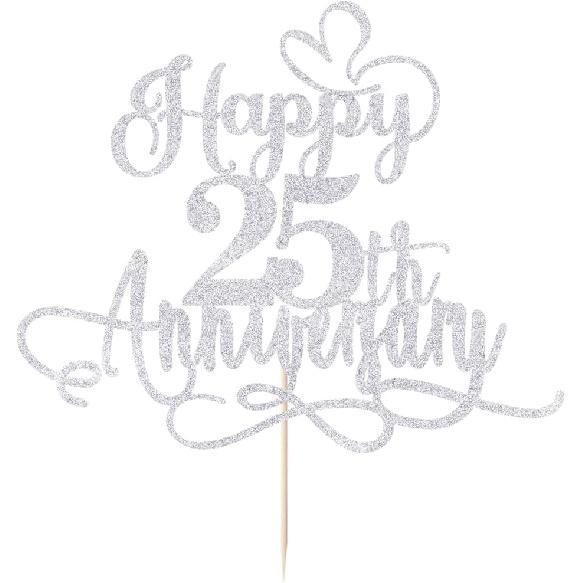 Black Gold Happy 50th Anniversary Cake Toppers- 50 Wedding Anniversary Party Decoration Ideas,Birthday Cake Decorations,50th Anniversary