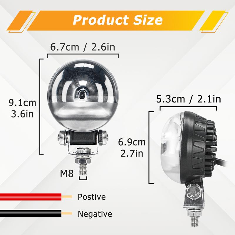 Oblouk Nosník IP68 Červený Vidlicový Vozík Přívěs LED Světlo Bezpečnostní Varování Pracovní Bodová Lampa Indikátor Chodce Sklad 12V-110V