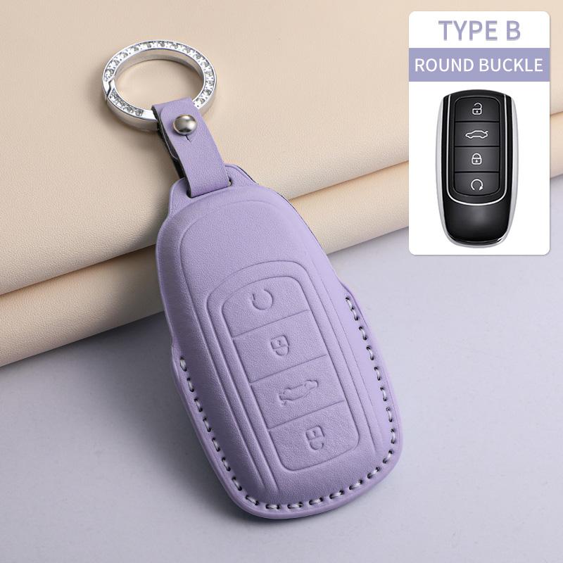 For Chery Tiggo 5 7 8 Tiggo 8 3x Arrizo 5 6 Pro Gx 5x EQ7 Jaecoo J7 7 J8 Omoda 5 C5 PU Car Keychain Shell Holder Car Accessories