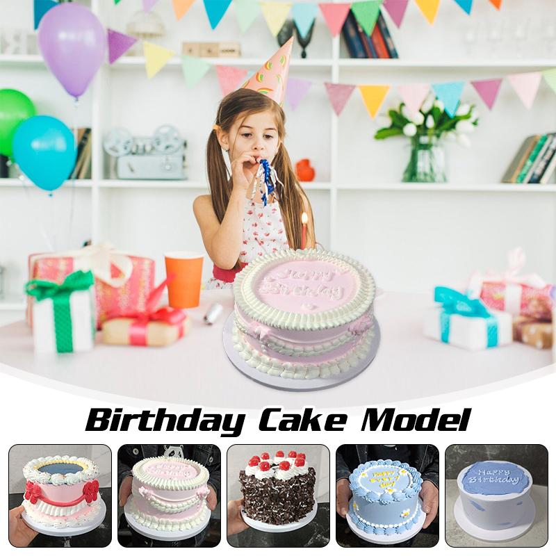 Simulation Kuchen Modell Gefälschte Kuchen Dessert Shop Lebensechte Geburtstag Kuchen Dekor Foto Requisiten Gefälschte Lebensmittel Modell Fenster Display Ornamente