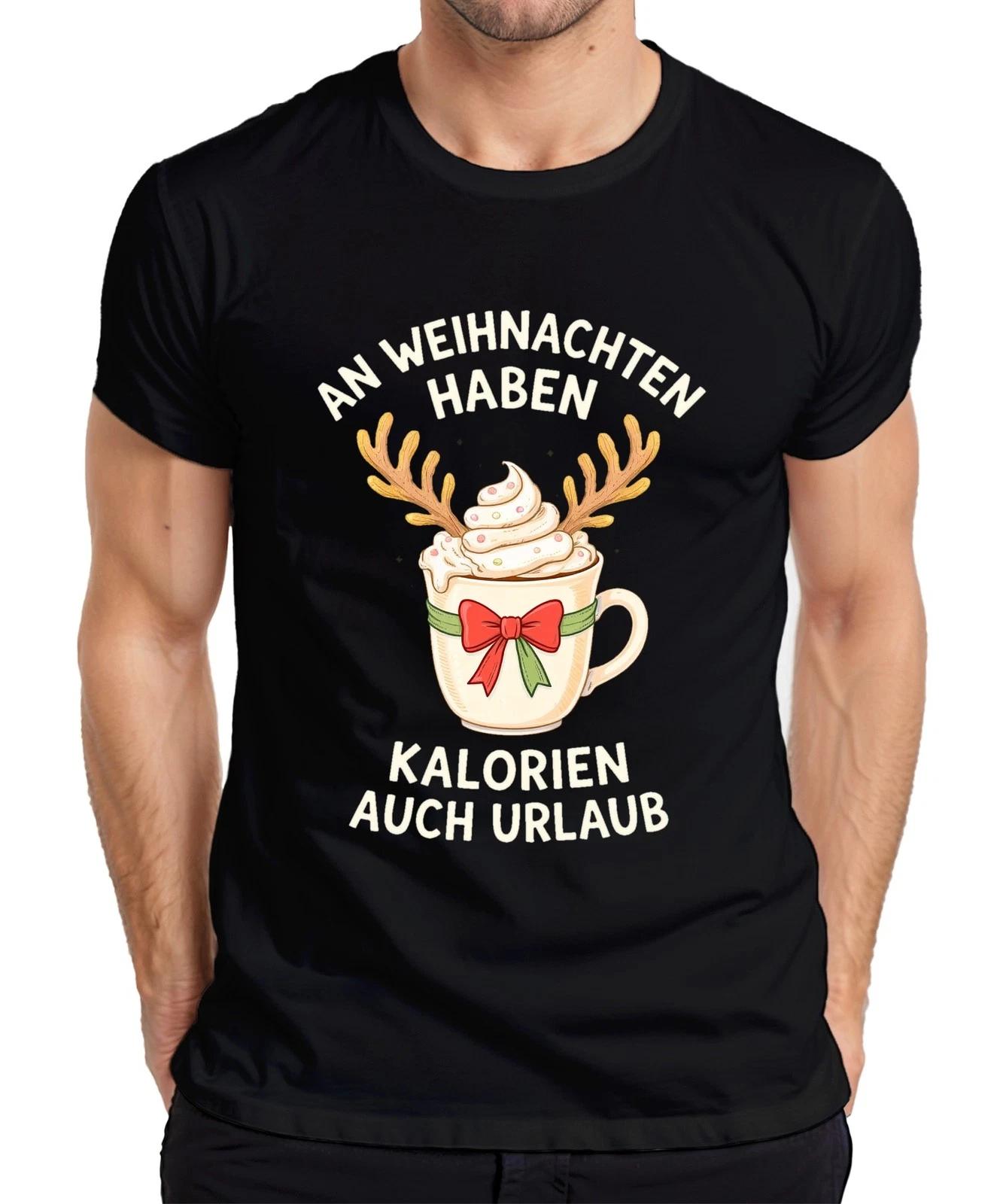 An Weihnachten haben Kalorien lustig Geschenk Kaffee Rentier Herren T-Shirt S