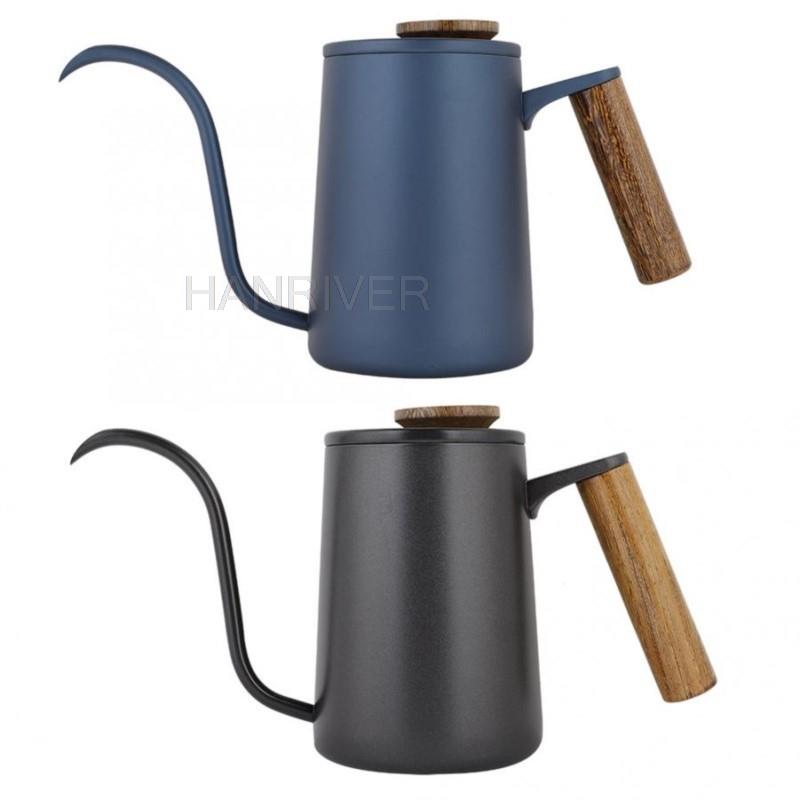 600ml Coffee Machine Fashion Stainless Steel Handle Drip Coffee Pot Long Gooseneck Spout Kettle Portable Coffee Maker kettle