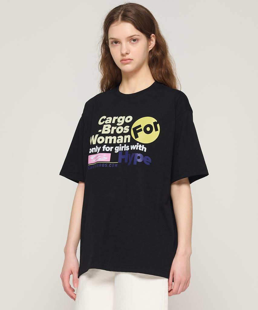CARGOBROS FOR WOMAN Hype For Women Short Sleeve T-Shirt (Black)
