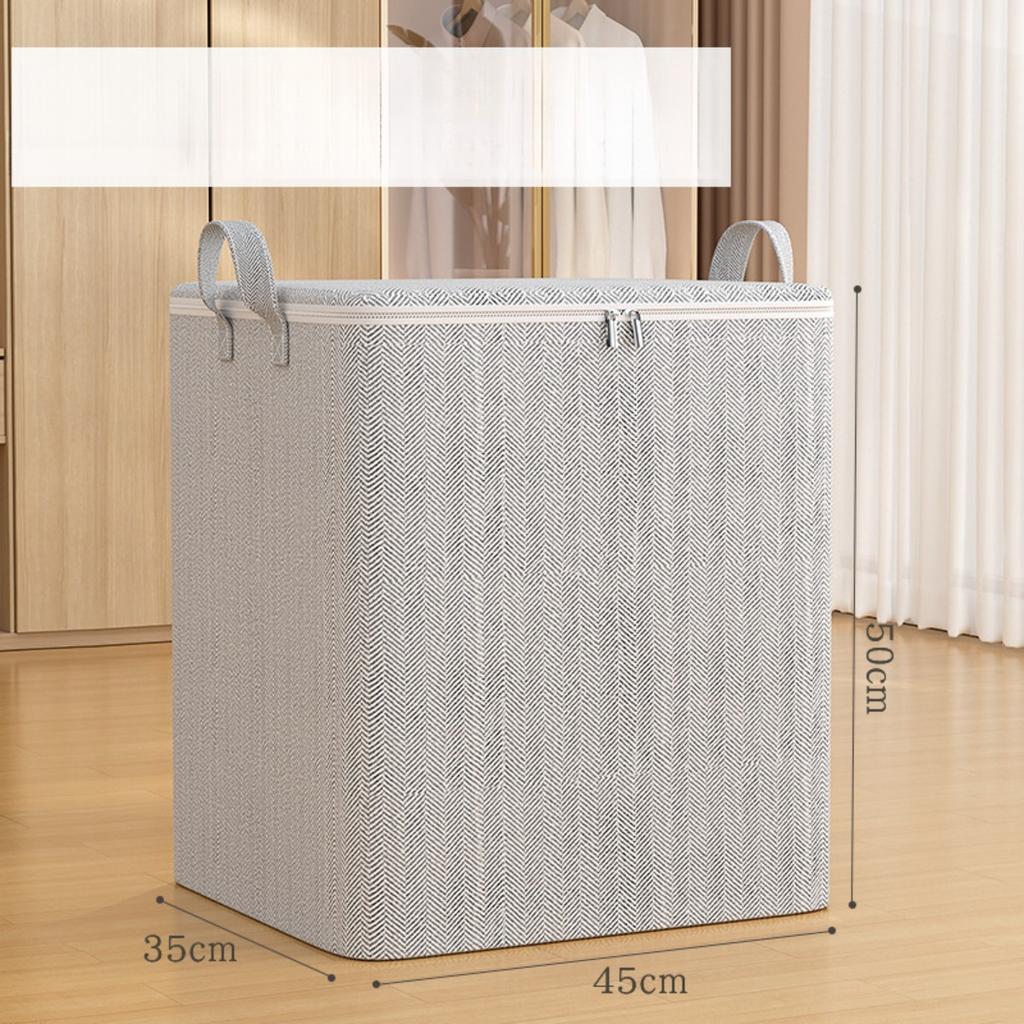 1 Velká krytá úložná taška, Odolná, Může uskladnit oblečení, deky, ložní prádlo, Organizér šetřící místo, Třídění a skladování oblečení