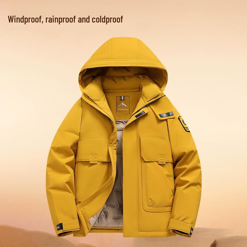 Premium Customizable 90 White Duck Down Jacket - Autumn/Winter Outdoor Corporate Logo Uniform for Mountaineering