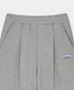 DOLPHIN WAVE APPAREL Dolphin Silicone Print One-Pleat Pants Melange Grey