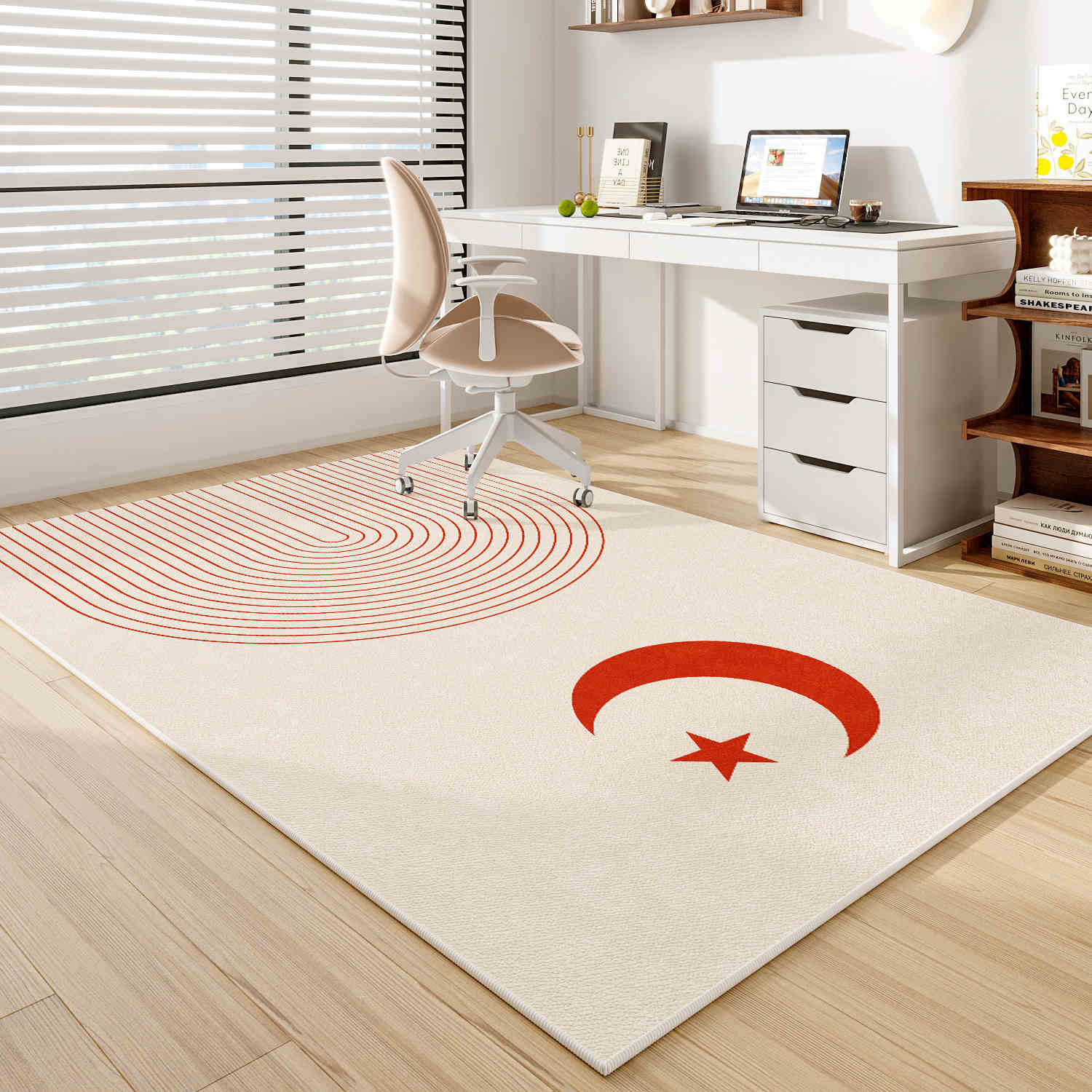 

Modern living room carpets include sofa, coffee table, floor mat, anti-slip carpet and home decoration 60*90cm