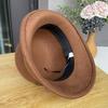 Female Autumn And Winter British Celebrity Top Hat Three-Dimensional Mesh Flower Dome Basin Hat Korean Version Casual Versatile Half-Roll Woolen Hat