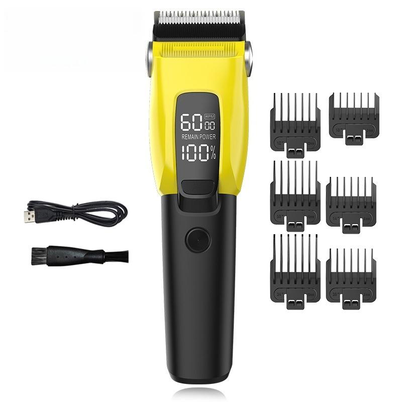 

Pet Hair Cutting Machine Multi-speed Adjustment Dog Hair Clipper Lighting Function Dog Haircut Machines Professional Dogs Shaver жёлтый