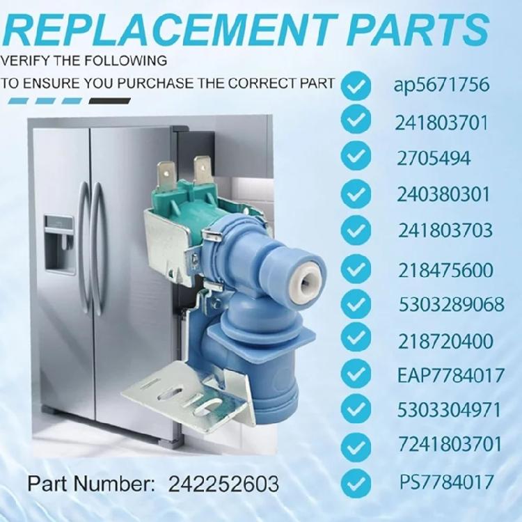 High Compatibility Freezer Water Part Replacement Plastic Metal Texture Perfect for Refrigerator Repair and Maintenance