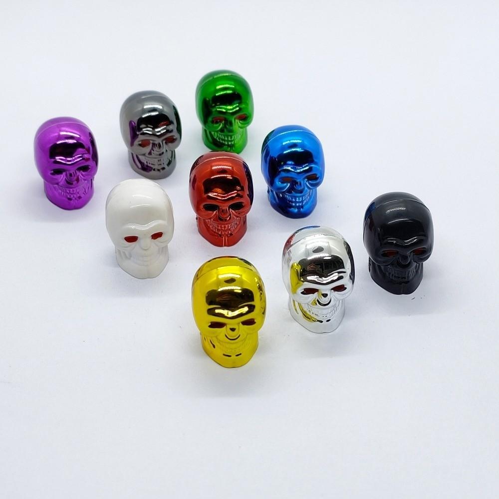 1Pc Antirust Copper Core Valve Stem Cap Skull Style Tire Valve Cap Bike Tires Valve Caps  Bicycle