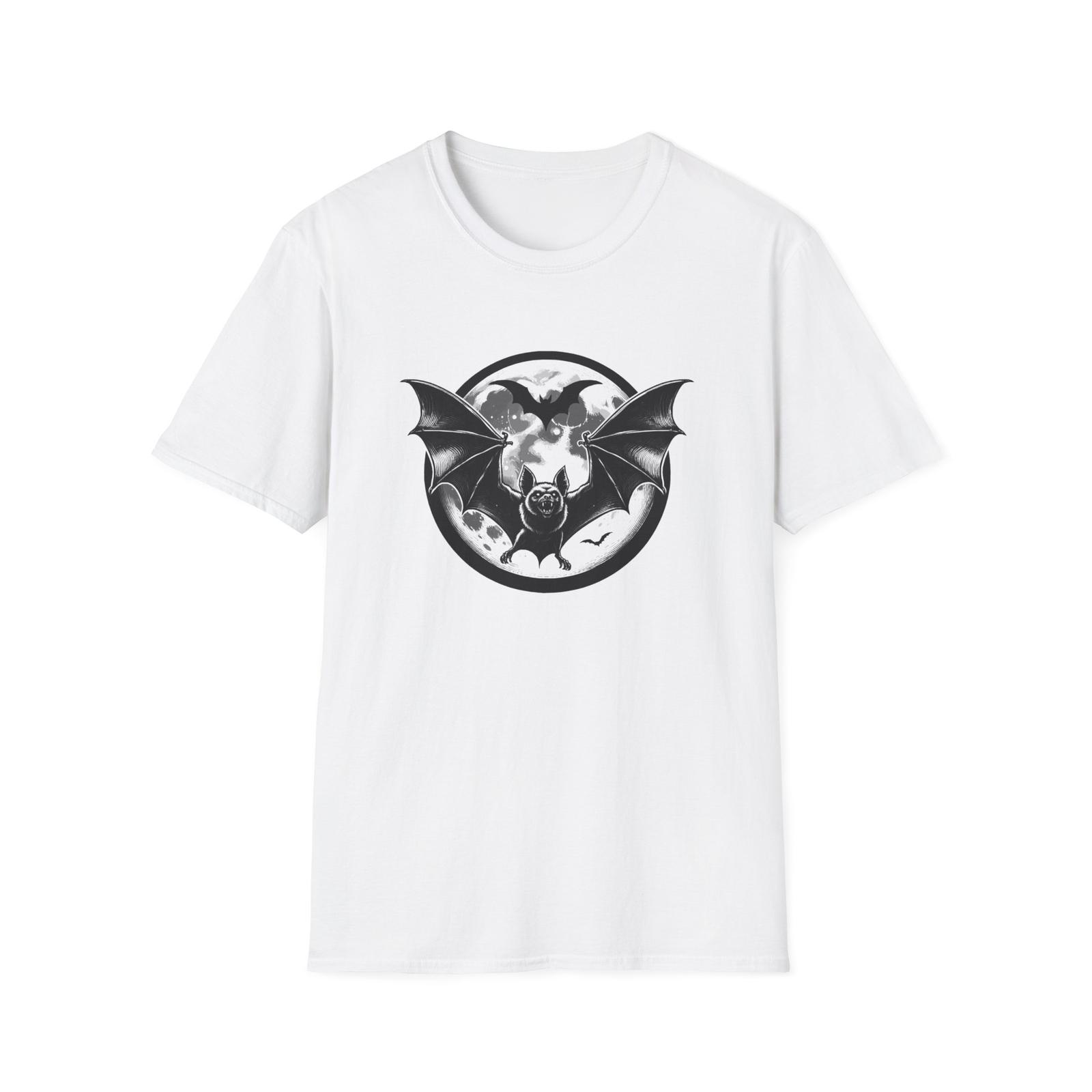 Vampire Bat & Full Moon | Unisex T-Shirt | Creepy Goth/Punk/Emo/Grunge Clothes S разноцветный
