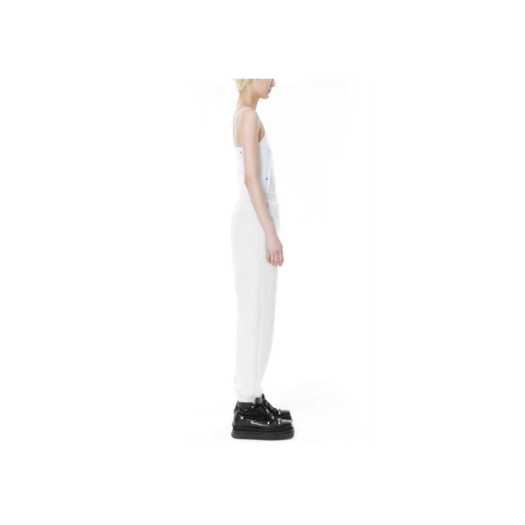 WE11DONE Loose Cuffed Sports Pants Women pants White WD-PT3-21-578-W-WH