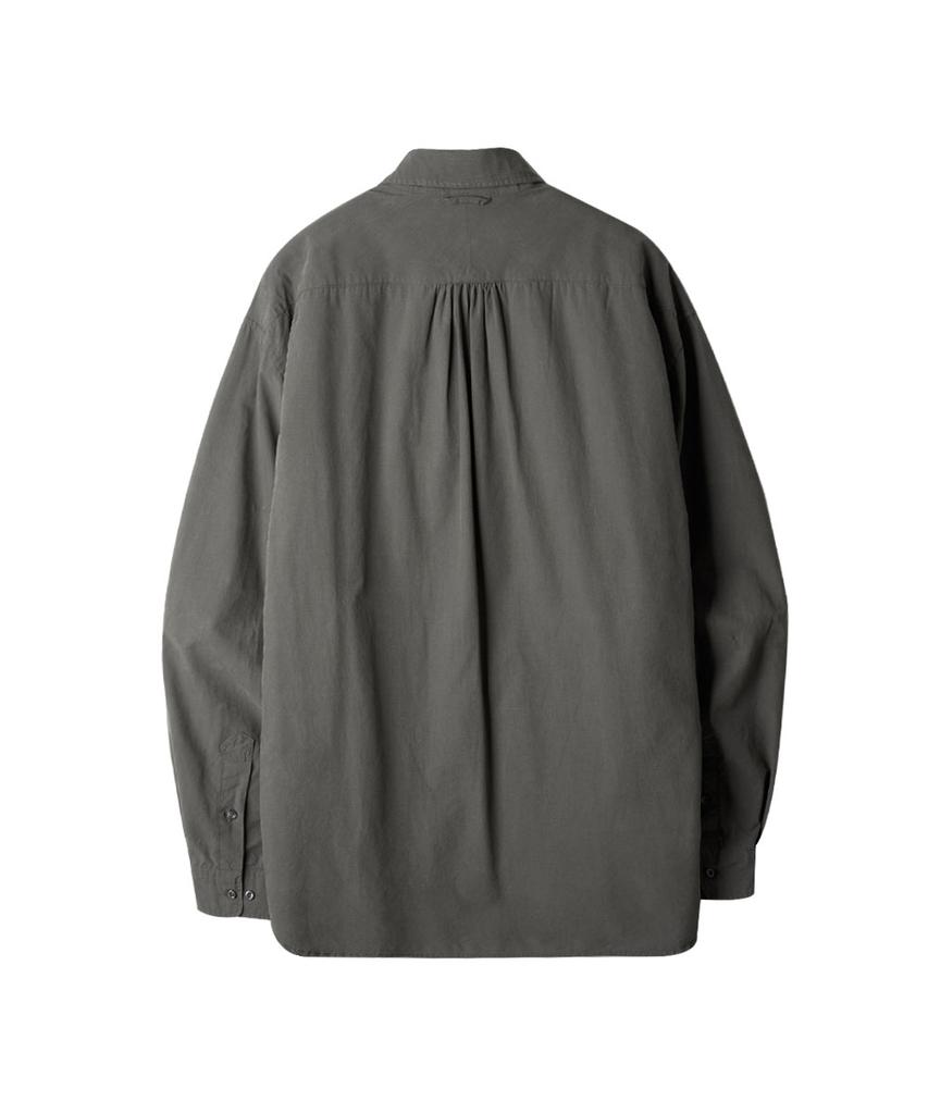 Leopeusaideu Shirring Shirt Charcoal