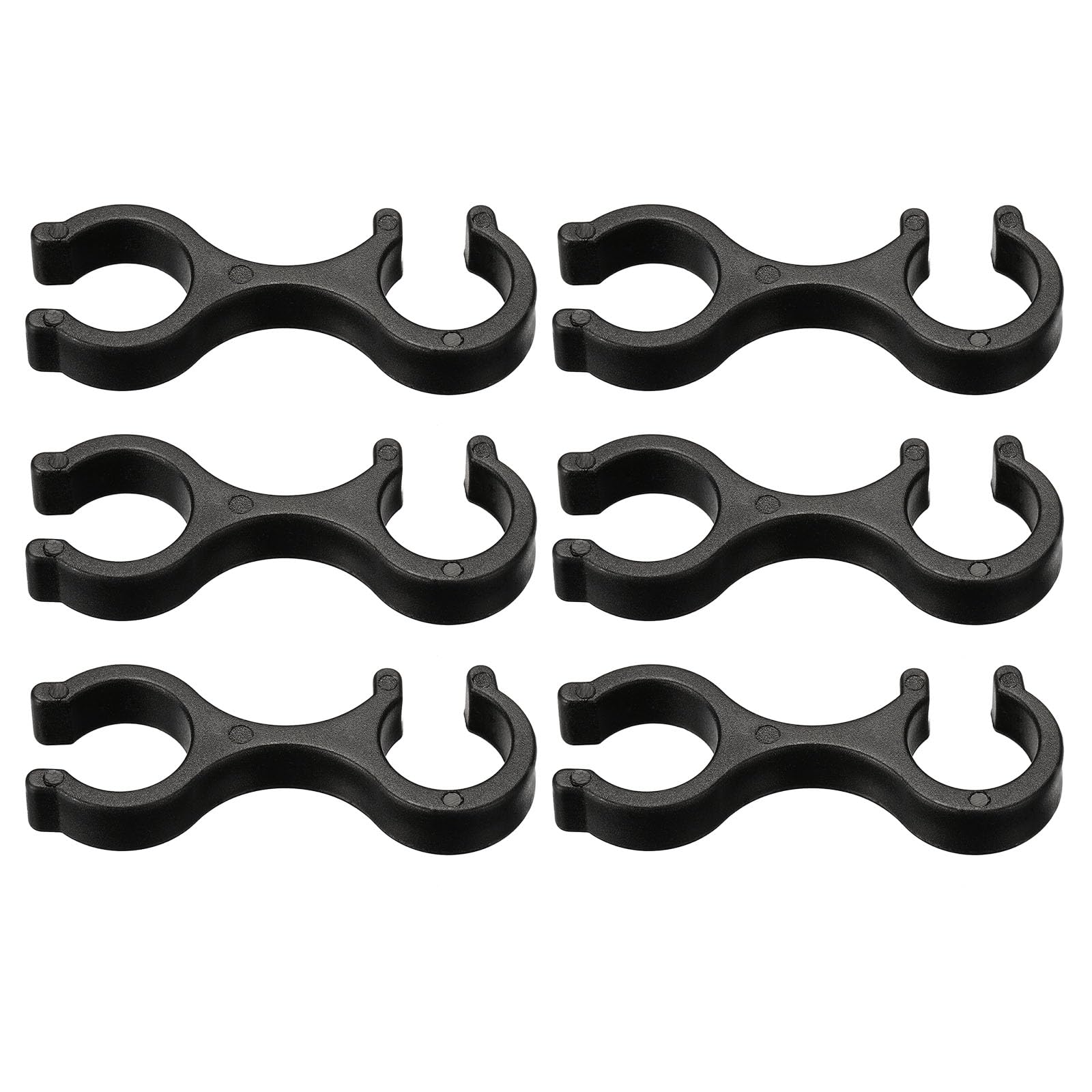 

M METERXITY Set of 6 Trekking Pole Clips Trekking Pole Tip Double Rod Buckle Connector Suitable for Outdoor Hiking Camping Hole Diameter - (0.53
