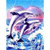 5D DIY Diamond Painting Full Round Animal Dolphin Diamond Embroidery Painting Cross Stitch Kit Home Decoration Rhinestone Gift