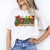 Softball Aunt T-Shirt Softball Player Cheer Team Auntie Unisex Tee Sand White Sp