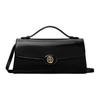 Robinson Mini Leather Shoulder Tote Bag With Gold Metal Logo Women Handbags Black 164994-001