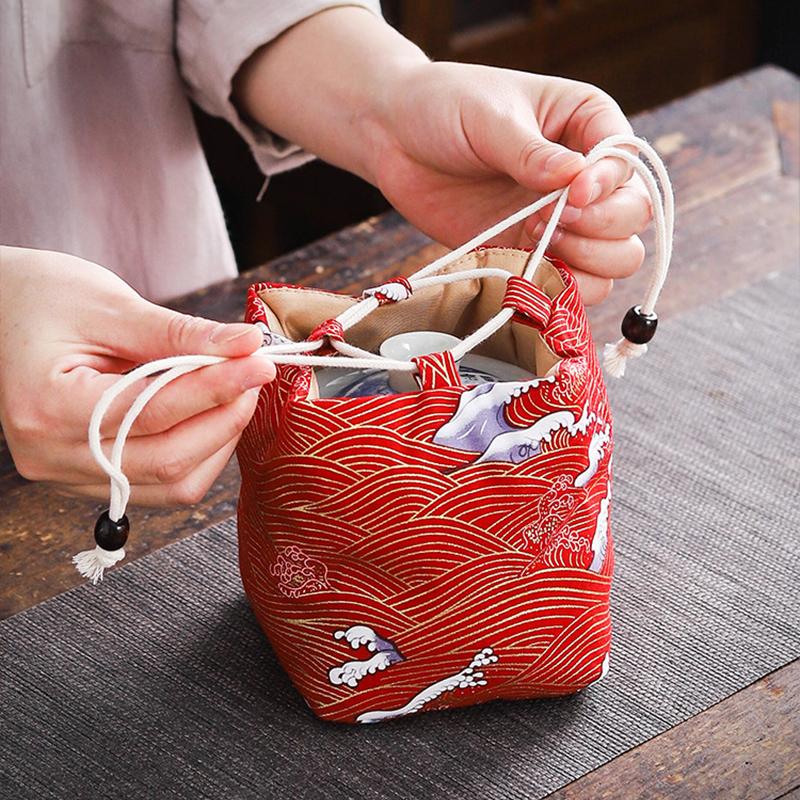 Mehrzweck-Reise-Aufbewahrungstasche für Teegeschirr, Baumwolle, Teetasse, antike Armbänder, Schmuck, Schutzhülle, japanisches Mittagessen, Geschenk, Dekorationstasche