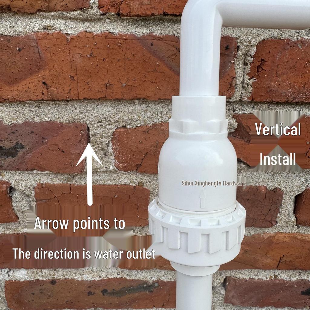 Liansu PVC Vertical Ball Check Valve – One-Way Backflow Preventer for Low Water Pressure and Anti-Backflow.