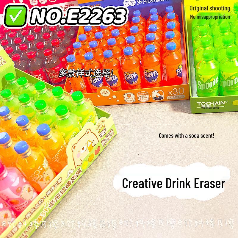 Fun & Fresh Cola Bottle Eraser – Creative Student Gift