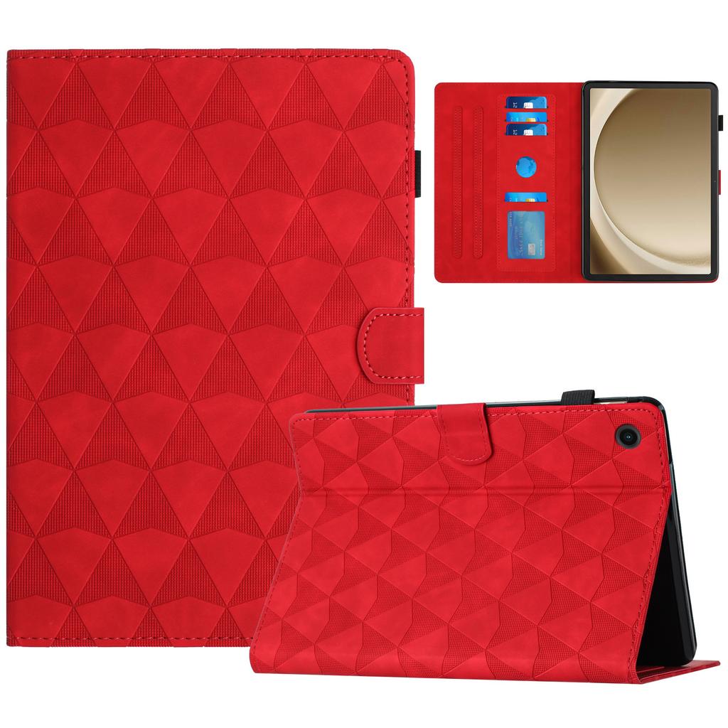 For Samsung Galaxy Tab A11+ / A9+ Case Diamond Texture Leather Stand Flip Tablet Cover with Card Holder