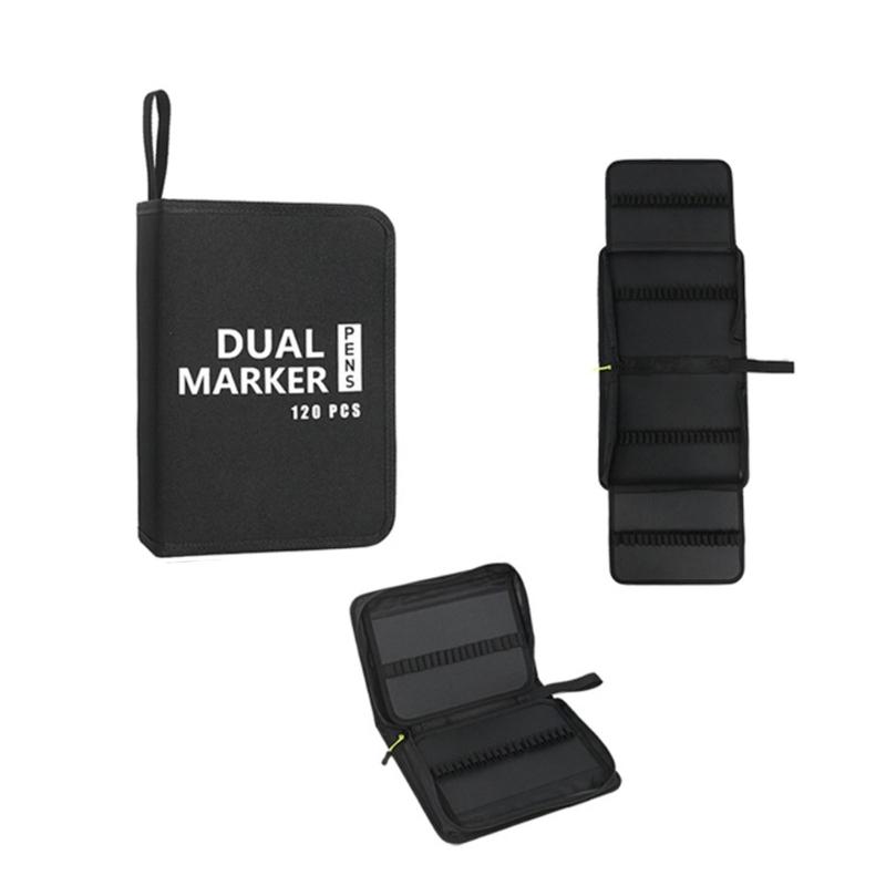 Drawing Pencil Case Large Capacity Pencil Case 60/72/100/120 Slots Coloring Pencil Holder Case Art Marker Carrying Case