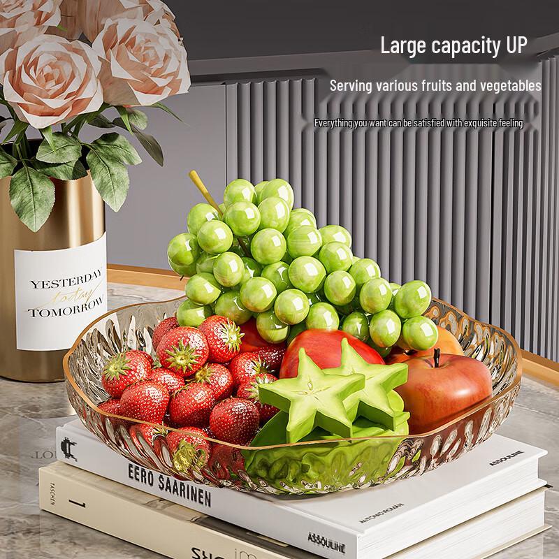 KANGMO Light Luxury Stainless Steel Fruit & Snack Plate