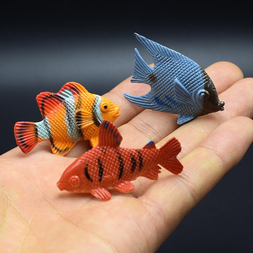 12 ks Mini Tropické Oceánske Ryby Figúrky Domáceho Maznáčika Hračka PVC Hračka Ryba do Bazéna Včasná Výchova Mini Morské Ryby