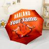Haaland Customized Name Umbrella Compact Travel Automatic Umbrella Sturdy 8-Rib Shaft Foldable Design All-Season Use Stylish Accessory