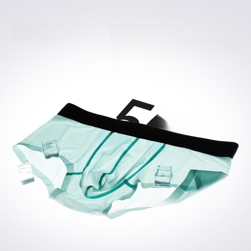 2023 Herr Ultratunna Sömlösa Boxerkalsonger i Is-Silke – Sommarutgåva