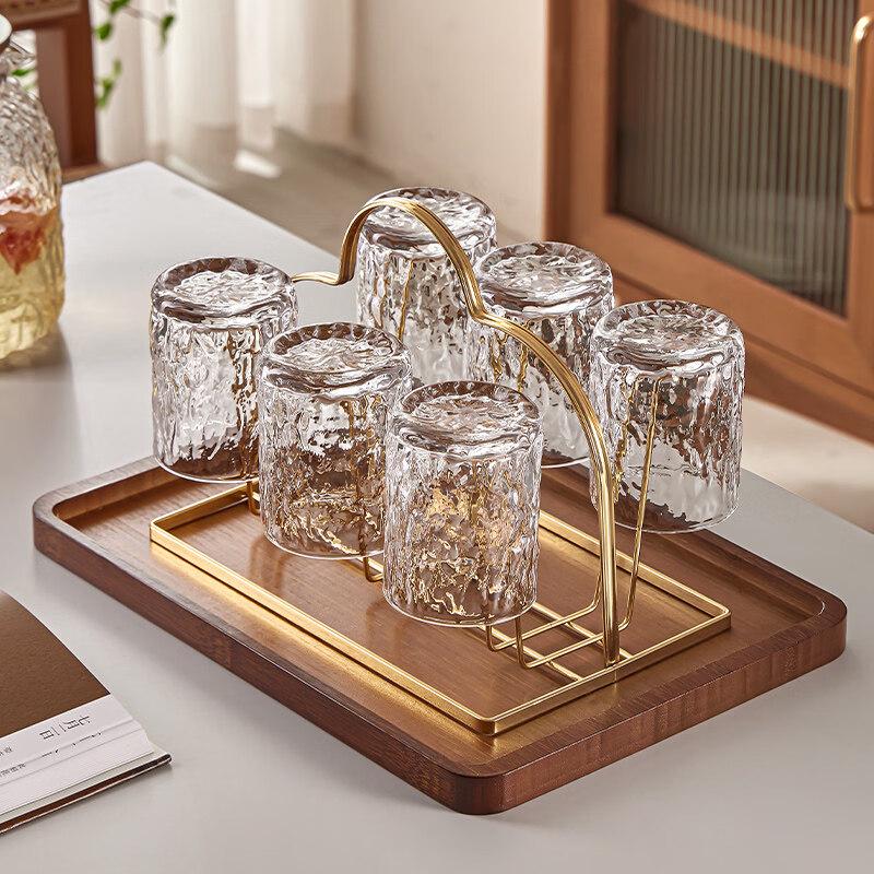 ZISIZ Elegant Household Glass Cup Set
