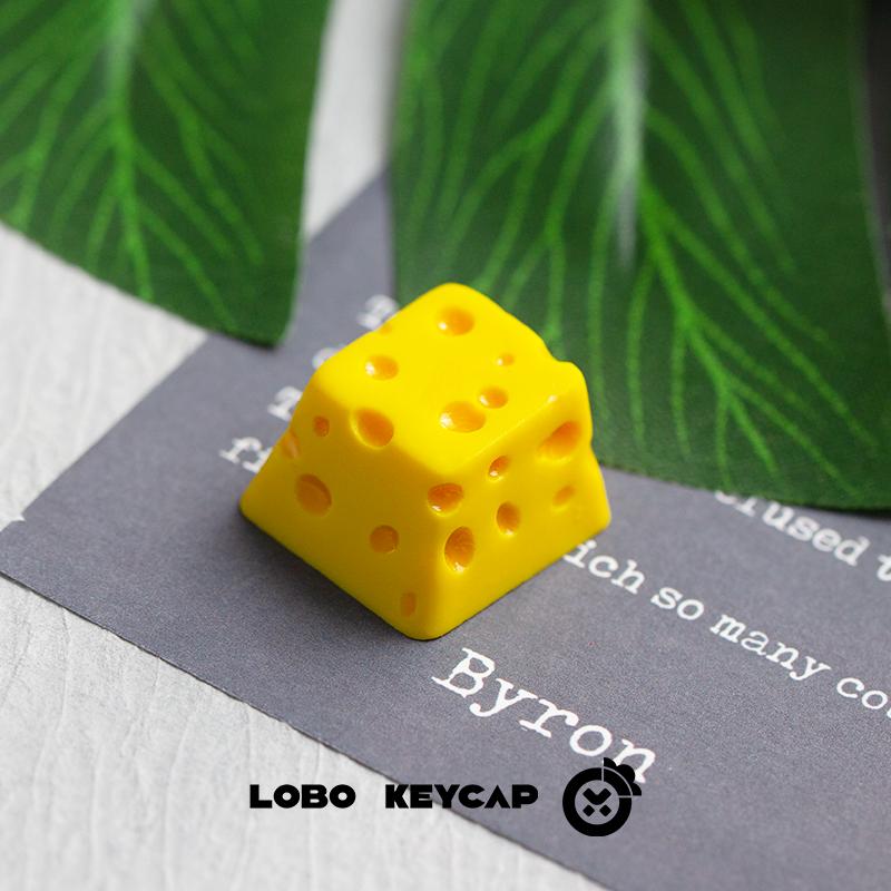 Cartoon Cheese Modeling  Keycap Resin Material Mechanical Keyboard Cute Decoration Esc Creative Design Custom Gifts