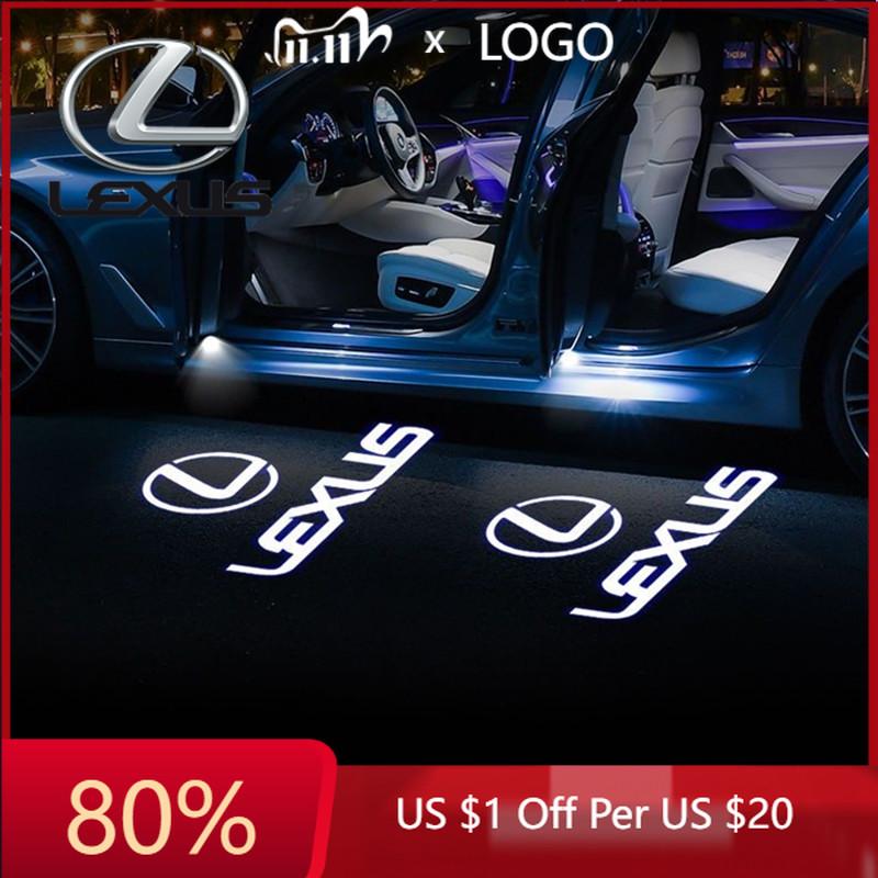 2026 Hot Interior Stickers 2Pcs Led Logo Light Welcome Light For LEXUS ES 300H ES300H ES350 RX GX LS LX IS GS RC UX Series IS Pr