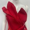 Elegant Strapless Diamond-Embellished Slim-Fit Bandage Evening Dress
