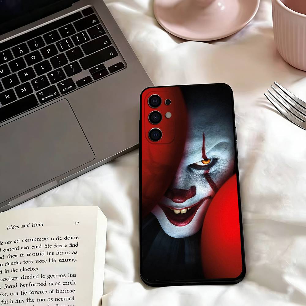 Art the Clown horror T-Terrifiers Phone Case For Samsung S25,S24,S21,S22,S23,S30,Ultra,S20,Plus,Fe,Lite,Note,10,Black Cover
