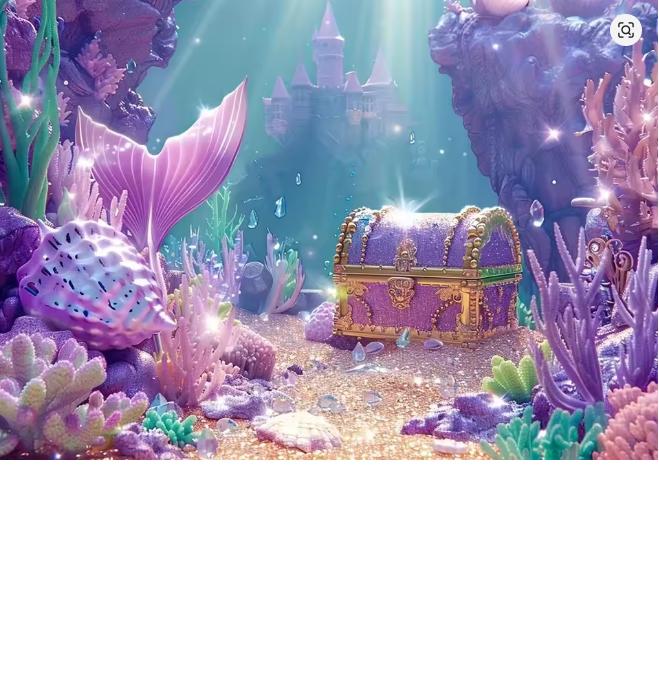 BEPAN Underwater Mermaid Background Underwater World Castle Girl Princess Birthday Party Decoration Supplies Baby Shower Arrangement