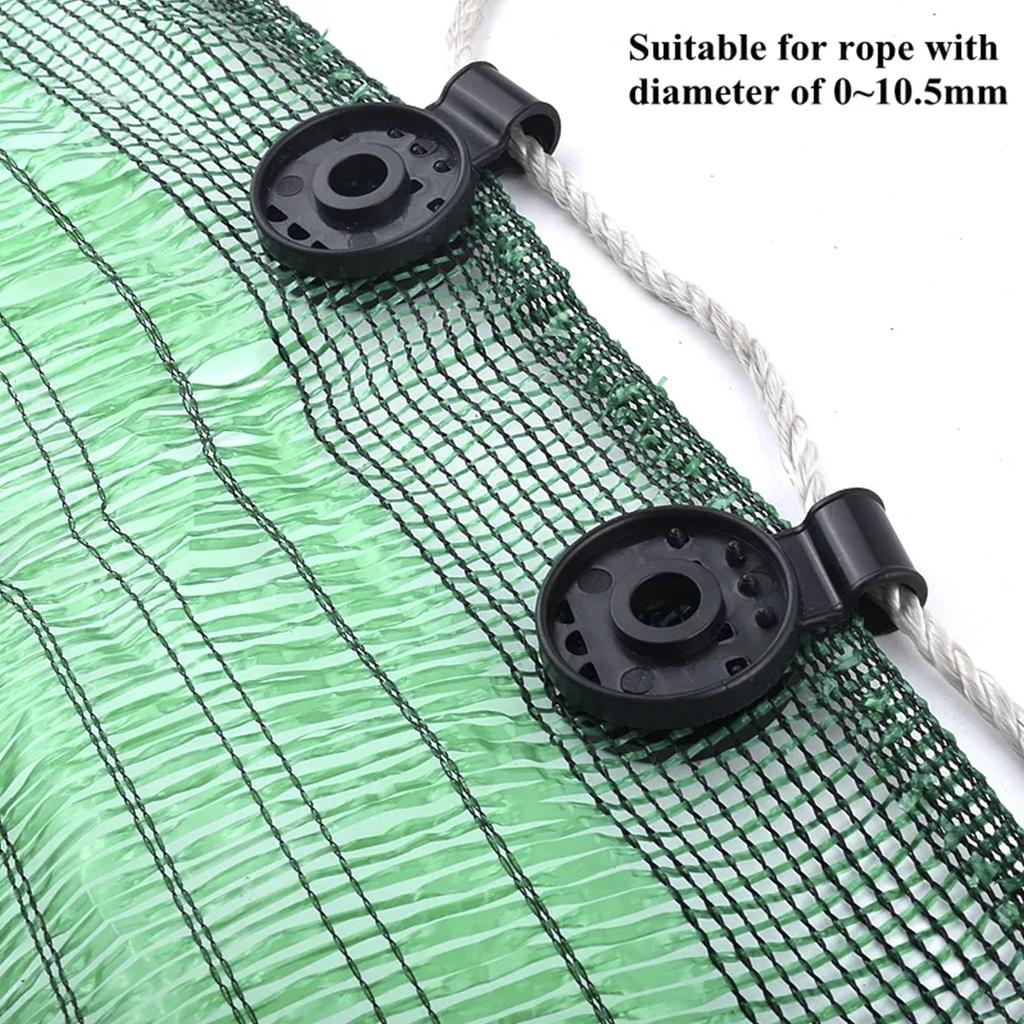 100 Pcs Reusable Garden Clamp Sun Shade Clips Portable Plastic Round Fixing Net Accessory For Outdoor Fishing / Fiking / Picnics