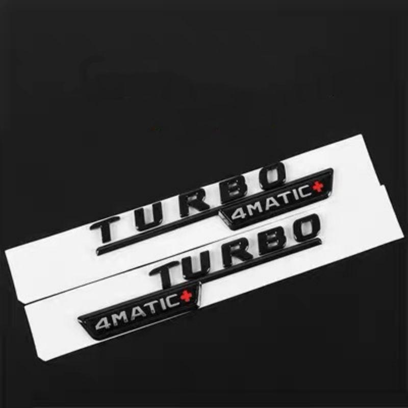 Glossy Black A Class A35 A45 V8 BITURBO TURBO 4MATIC+ Fender Trunk Tailgate Emblem Rear Badge for W176 W177
