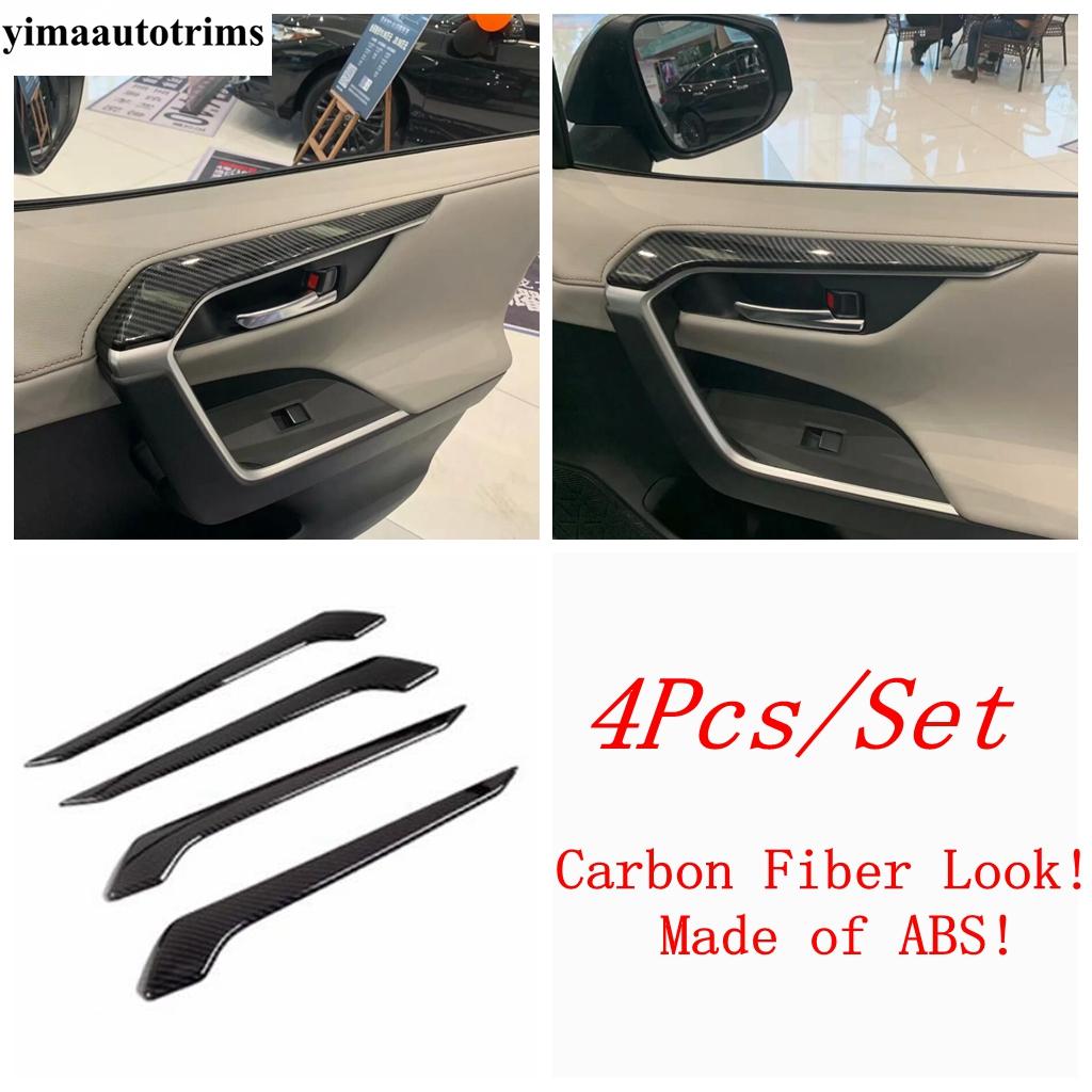 Moldura de Marco de Salpicadero / Cubierta de Faro / Soporte de Vaso de Agua / Elevalunas Para TOYOTA RAV4 RAV 4 XA50 - 2024 Accesorios de Fibra de Carbono
