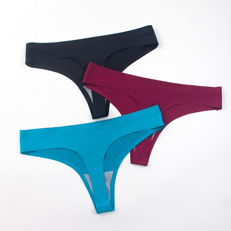 

3 шт./компл. женские трусы большого размера, бесшовные спортивные трусы, колготки для фитнеса, футболки, однотонные стринги с низкой талией S