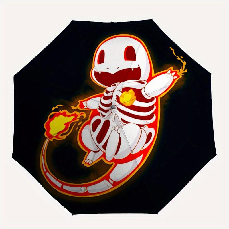 

Charmander Pokémon Automatic Open/Close Windproof Umbrella, Portable 3-Fold Compact Umbrella for Men & Women, Perfect Gift for Birthday, Chr