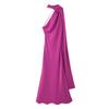 Elegant Off-Shoulder Backless Wrap Tie Neckline Maxi Dress Women 2025 Slim Fit High Waist TR Fabric