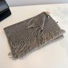 Tassel Color Matching Wool Scarf Double-sided Shawl Dual-purpose Couple Outer Warm Scarf Winter