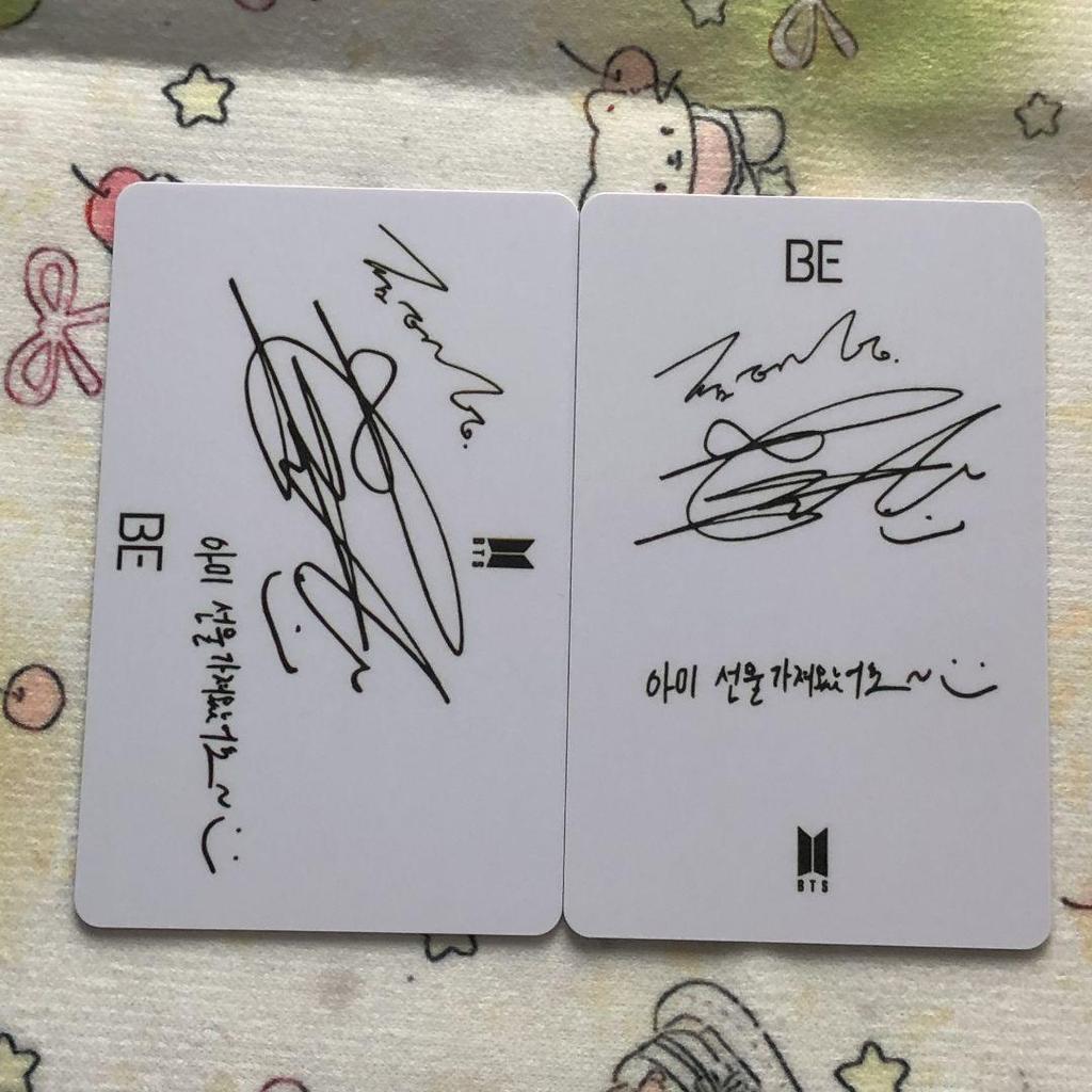 [USED] BTS Bangtan Trading Card V Taehyung BE Unreleased Lucky Drop 2 Cards