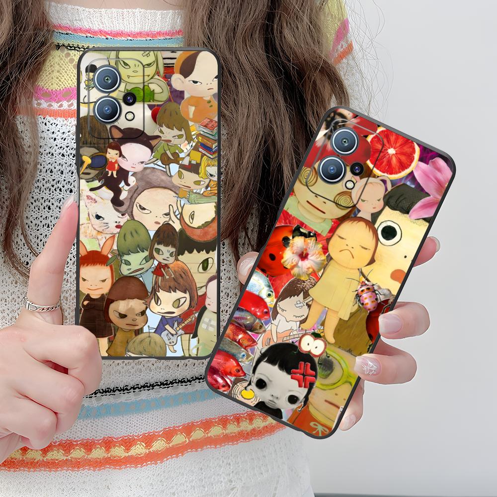 Anime Yoshitomo Nara Phone Case for Huawei P60 P50 P40 P30 P20 P10 P9 P8 Pro Lite Plus Colorful Printing Cover Smartphone Luxury