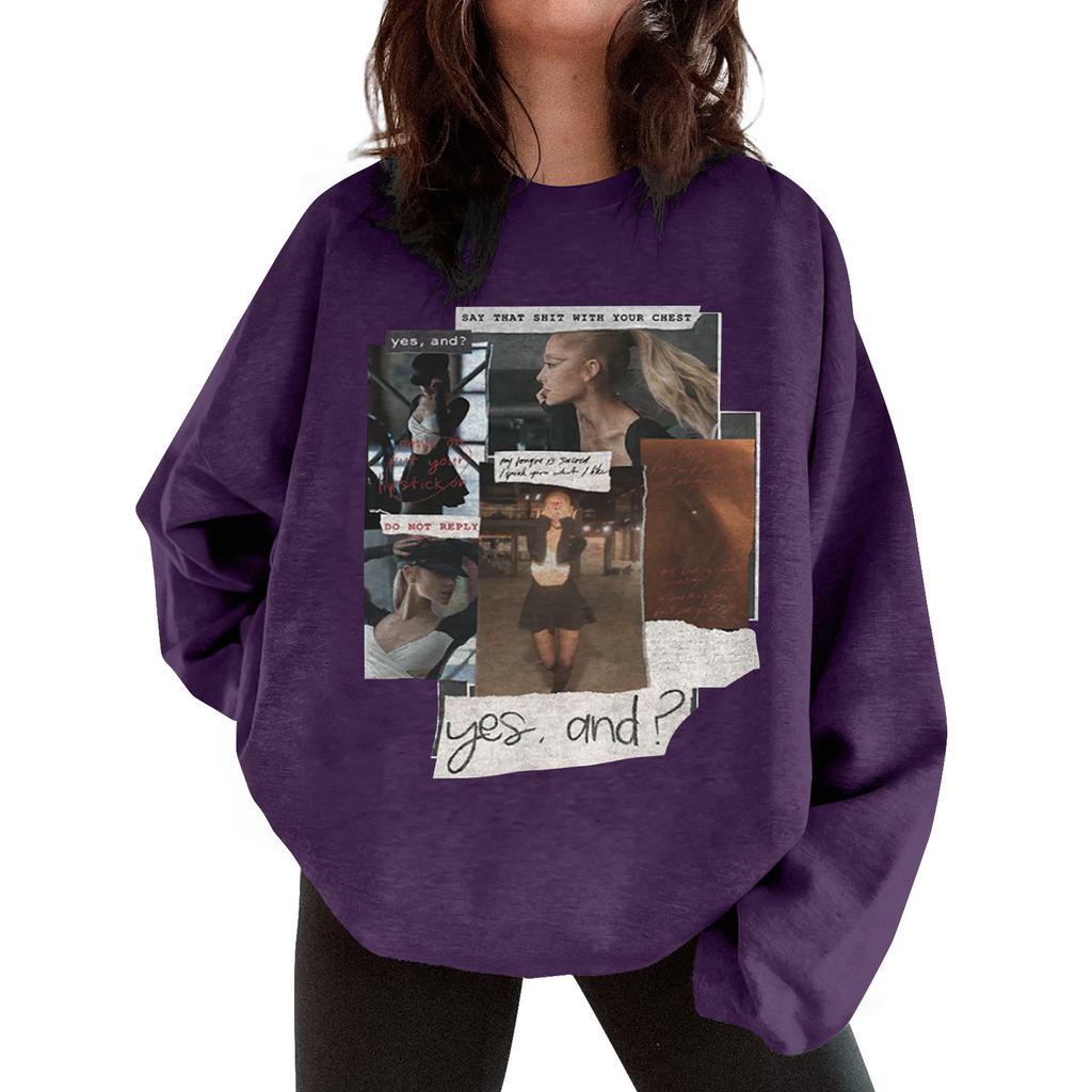 Women's Loose Printed Hooded Sweatshirt Casual Fashion Sports Sweatshirt